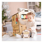 Duo Busy Board Natura Playhouse y cubo interactivo
