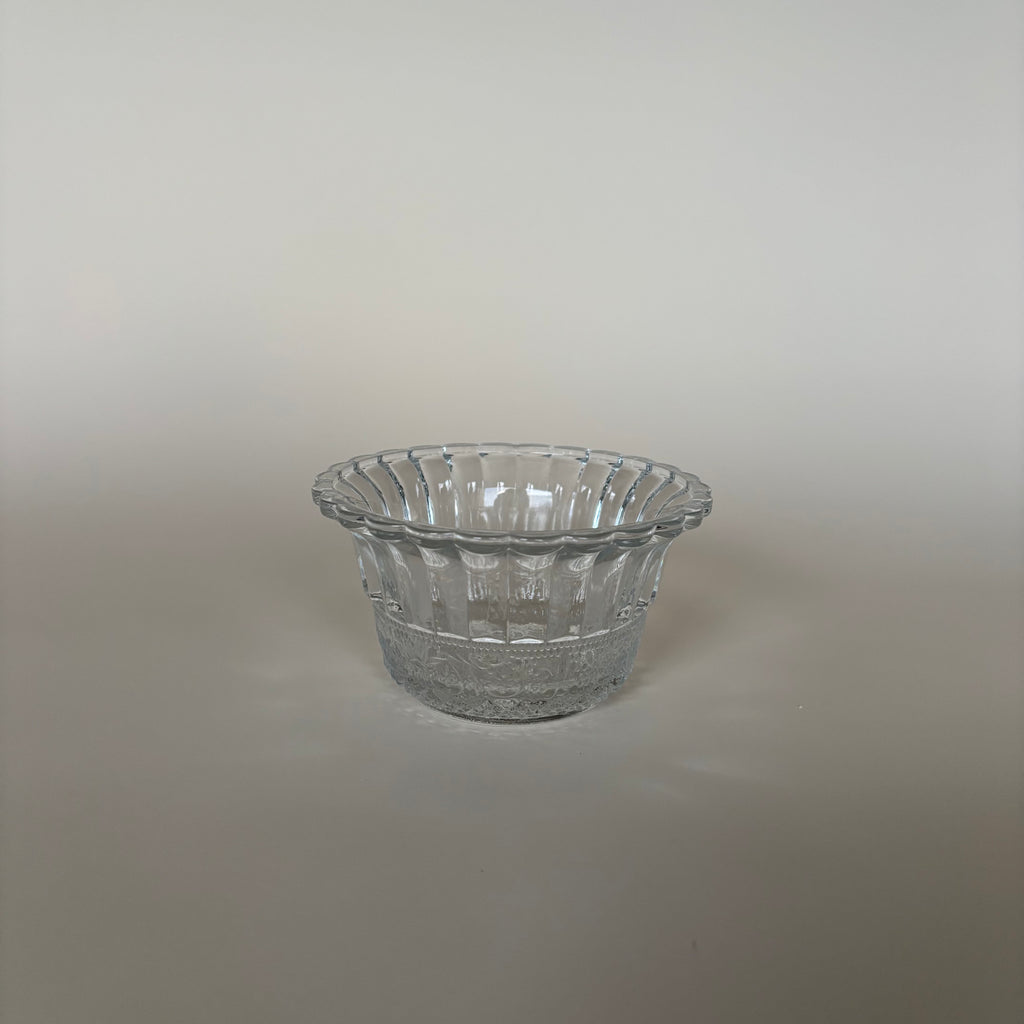 Cuenco De Cristal Tallado Vintage