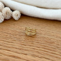 “Olivia” steel ear ring-Earrings-Instants Plaisirs • Jewelry-Instants Plaisirs | Jewelry