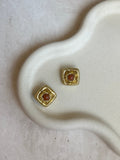 Pendientes cuadrados vintage de terracota