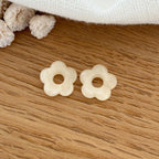Fleurs "Mini Flora" acétate-Boucles d'oreilles-instants-plaisirs-Beige-Instants Plaisirs | Bijoux