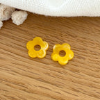 Fleurs "Mini Flora" acétate-Boucles d'oreilles-instants-plaisirs-Jaune-Instants Plaisirs | Bijoux