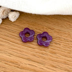 Fleurs "Mini Flora" acétate-Boucles d'oreilles-instants-plaisirs-Violet-Instants Plaisirs | Bijoux