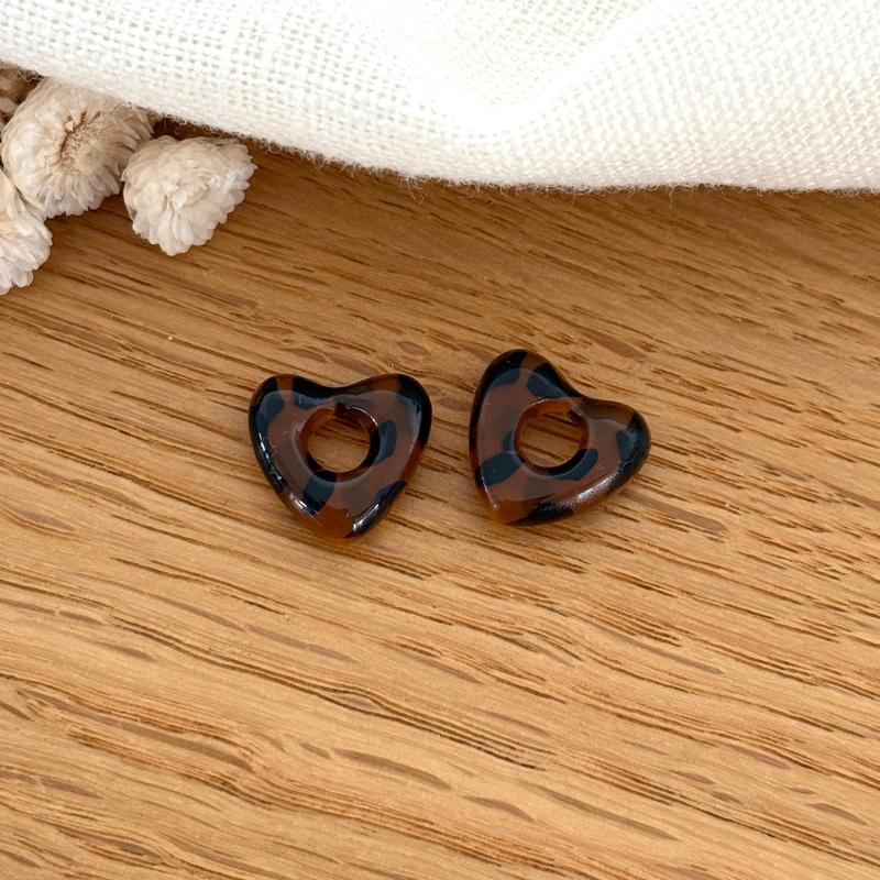 Coeur "Lovo" acétate-Boucles d'oreilles-instants-plaisirs-Léopard-Instants Plaisirs | Bijoux