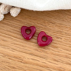 Coeur "Lovo" acétate-Boucles d'oreilles-instants-plaisirs-Cerise-Instants Plaisirs | Bijoux