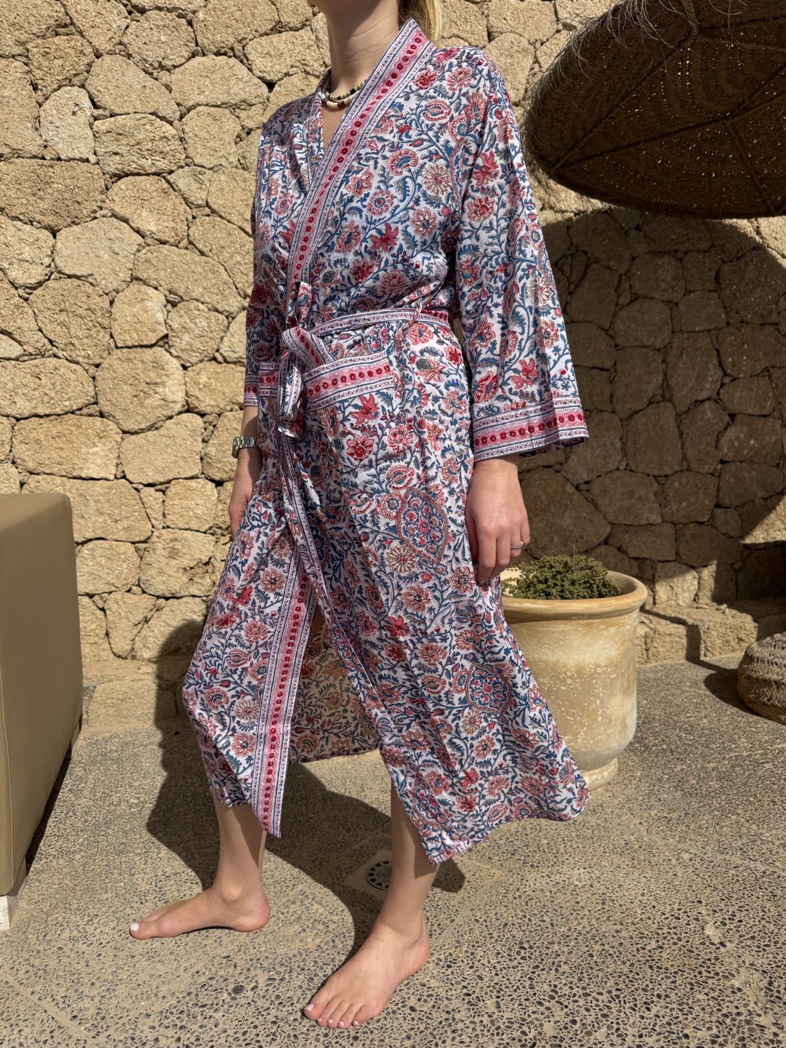 Madras kimono