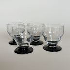 4 Copas Con Pie Negro