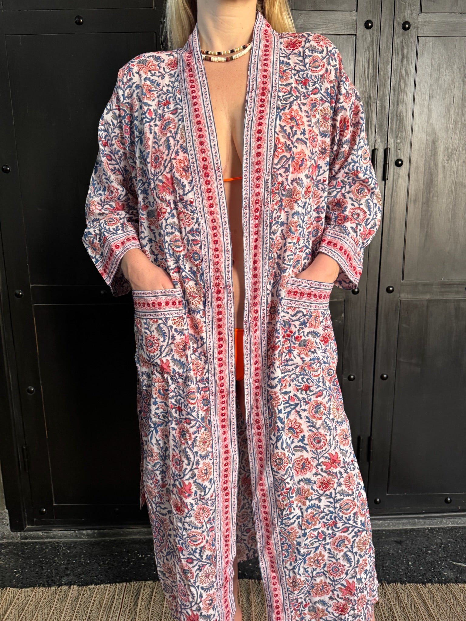 Madras kimono