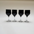 Juego De Copas De Pie Negro.