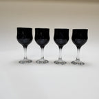 Juego De Copas De Pie Negro.