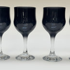 Juego De Copas De Pie Negro.