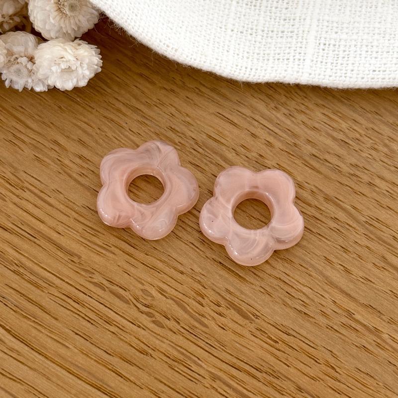 Flowers "Flora" acetate-Earrings-instants-plaisirs-Nude-Instants Plaisirs | Jewelry