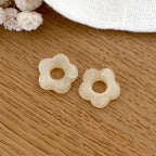 “Flora” acetate flowers-Earrings-instants-plaisirs-Beige-Instants Plaisirs | Jewelry