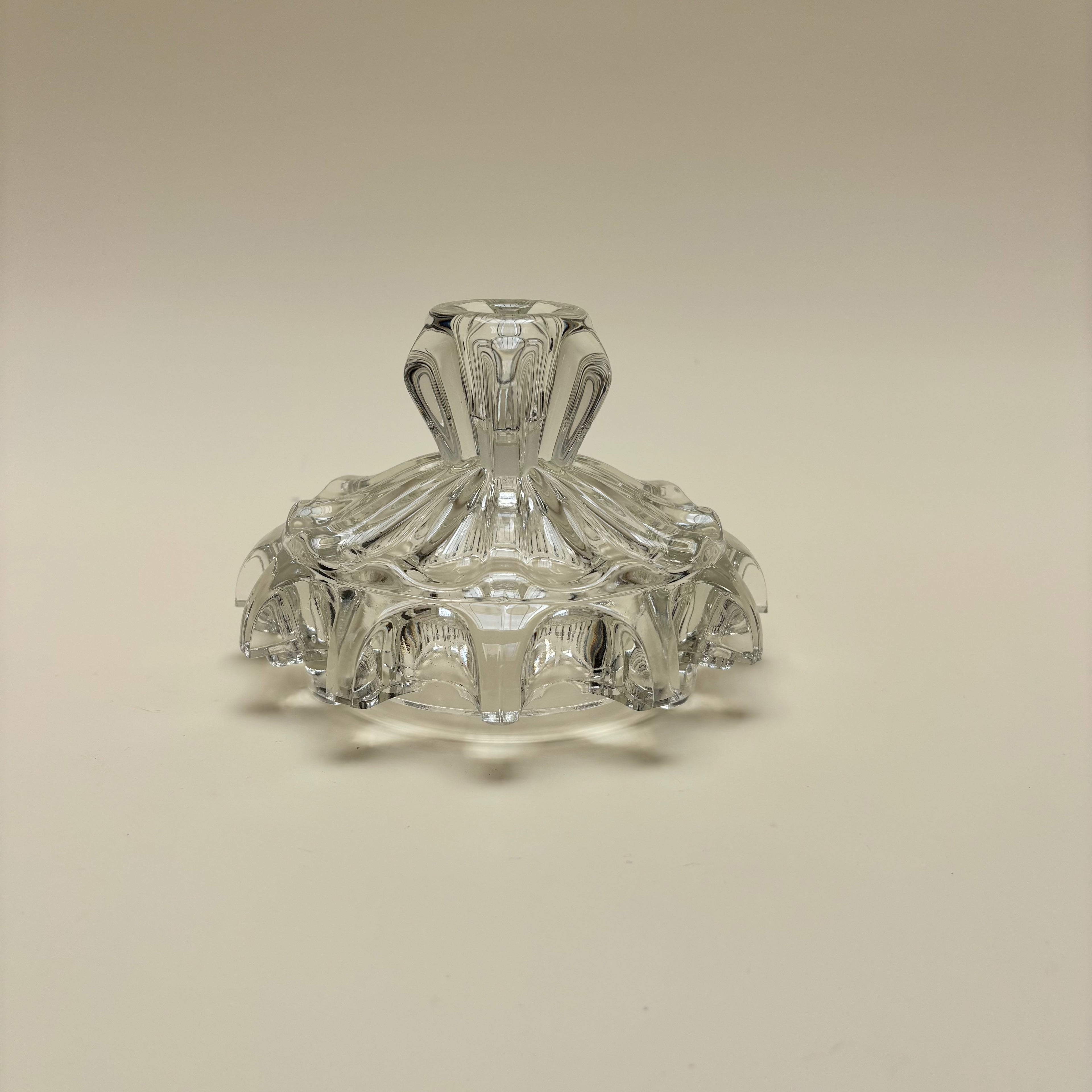 Bougeoir En Verre Vintage