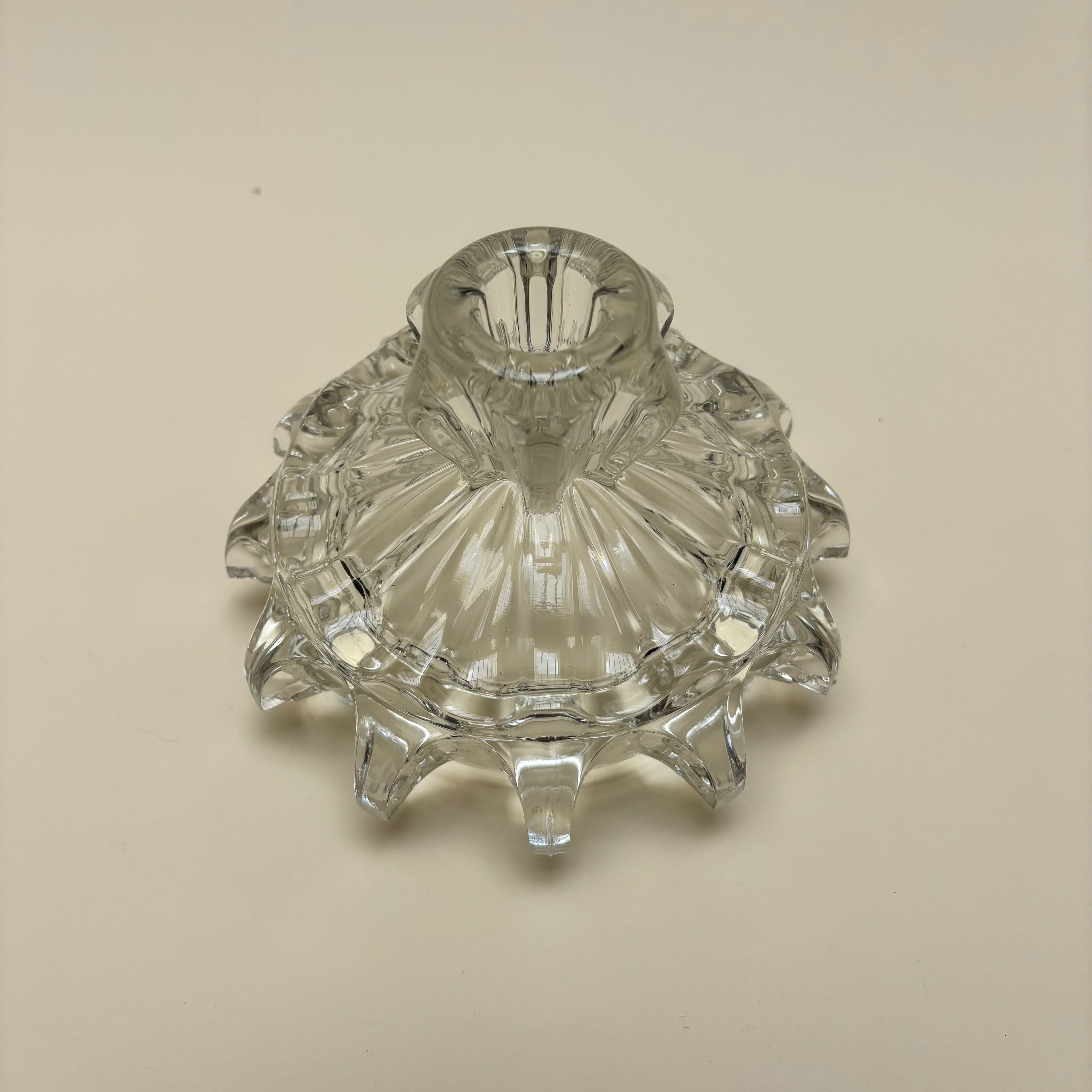 Bougeoir En Verre Vintage