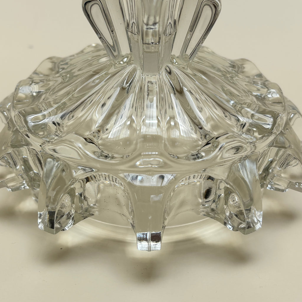 Bougeoir En Verre Vintage