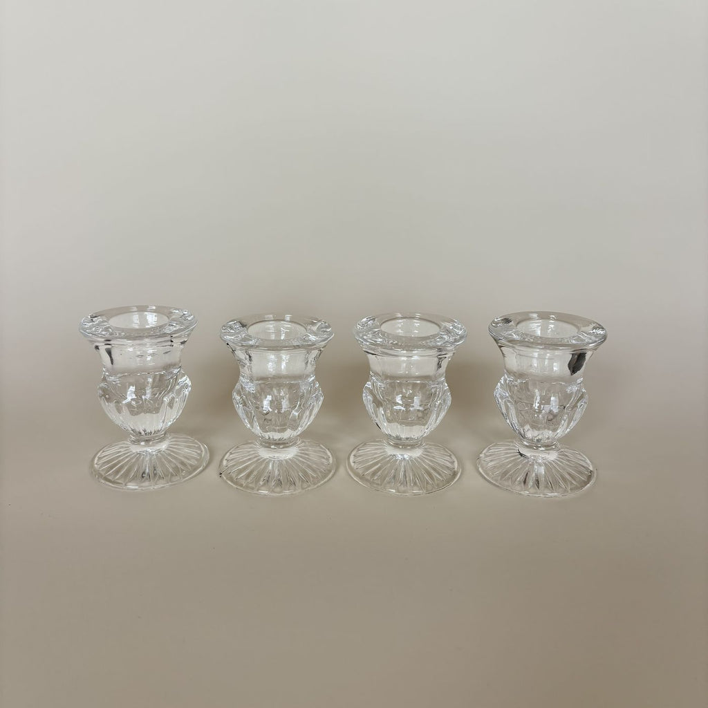 Ensemble De 4 Bougeoir En Verre