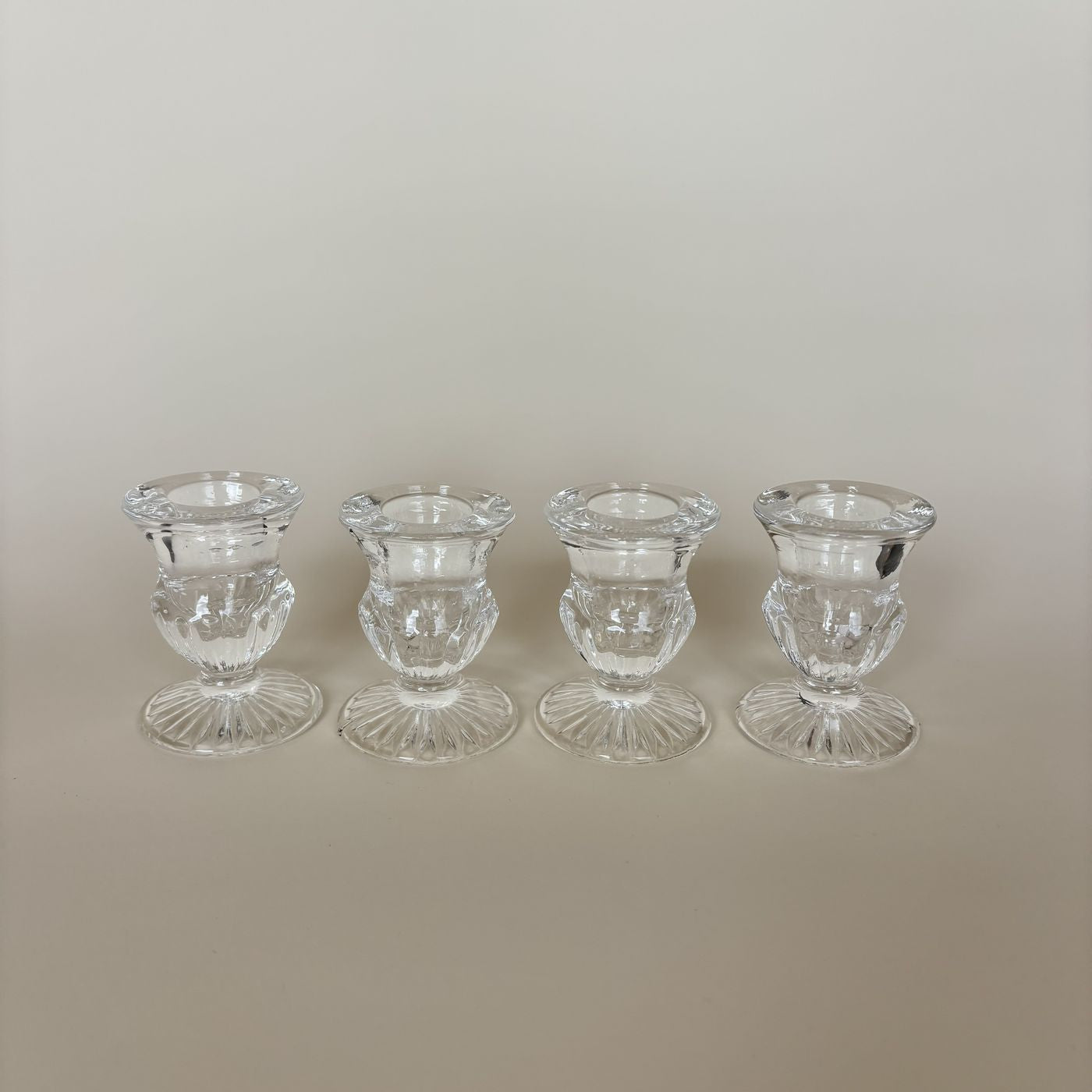 Ensemble De 4 Bougeoir En Verre