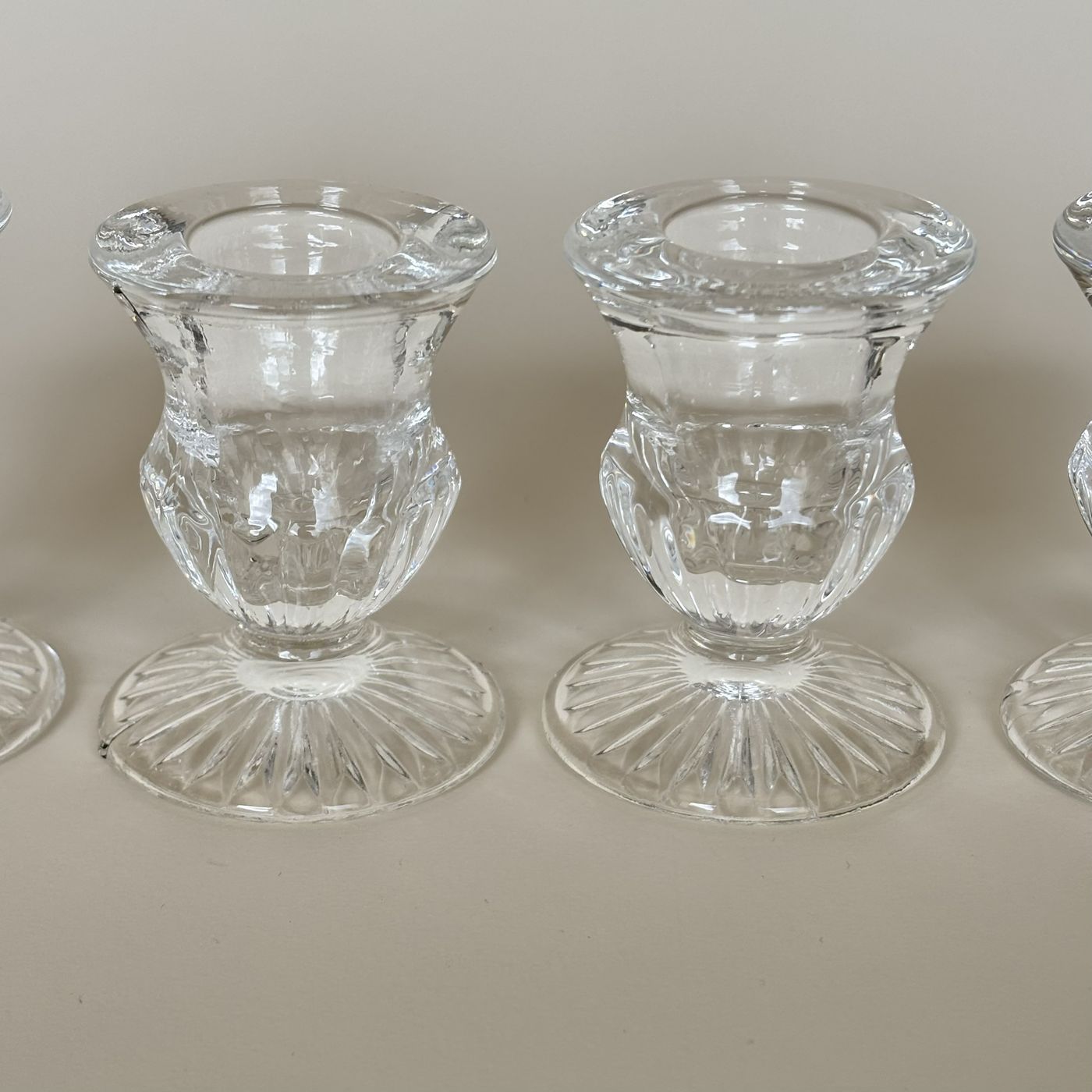 Ensemble De 4 Bougeoir En Verre