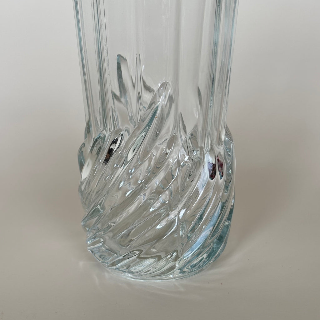Jarrón de Cristal Azul