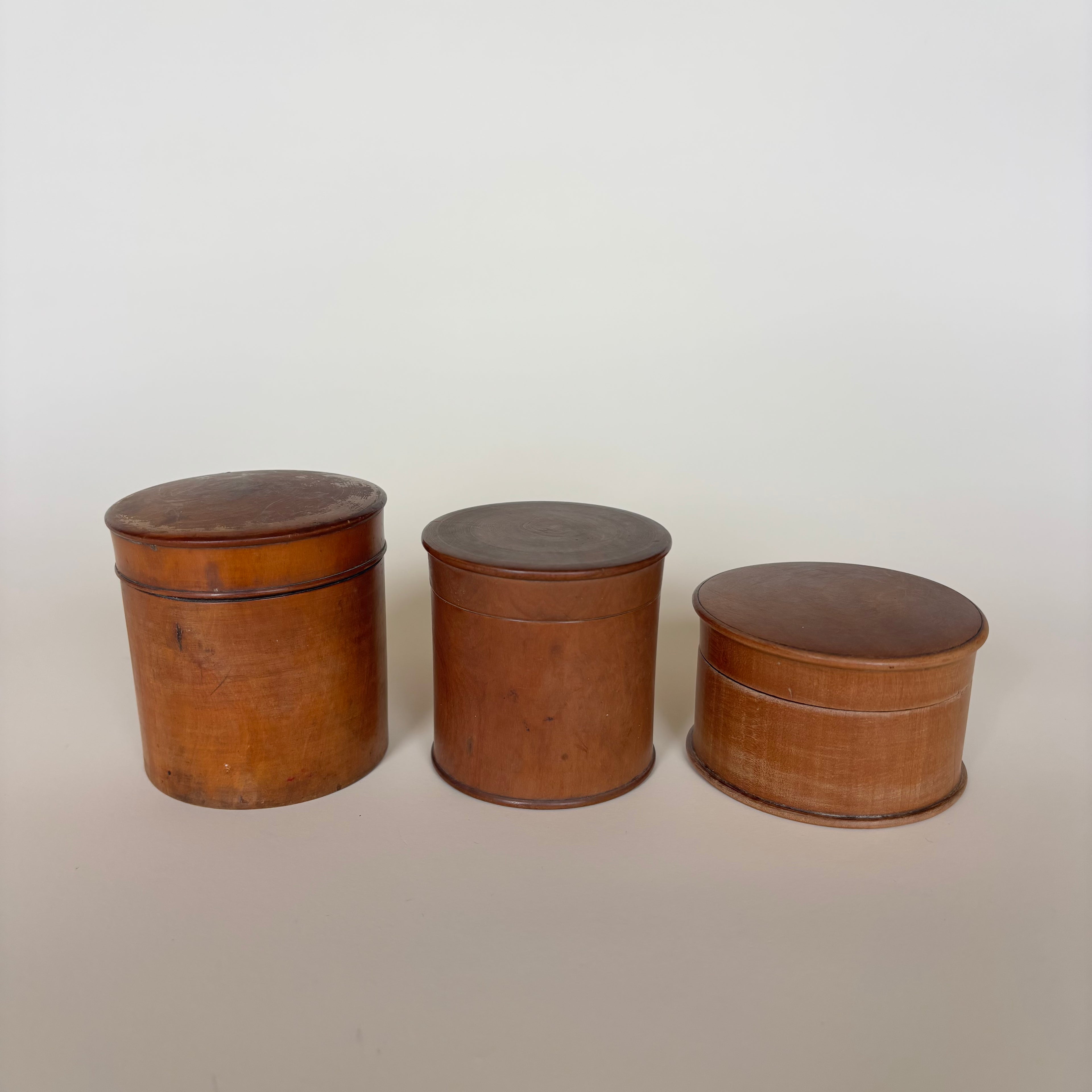 Lote de 3 cajas de madera vintage