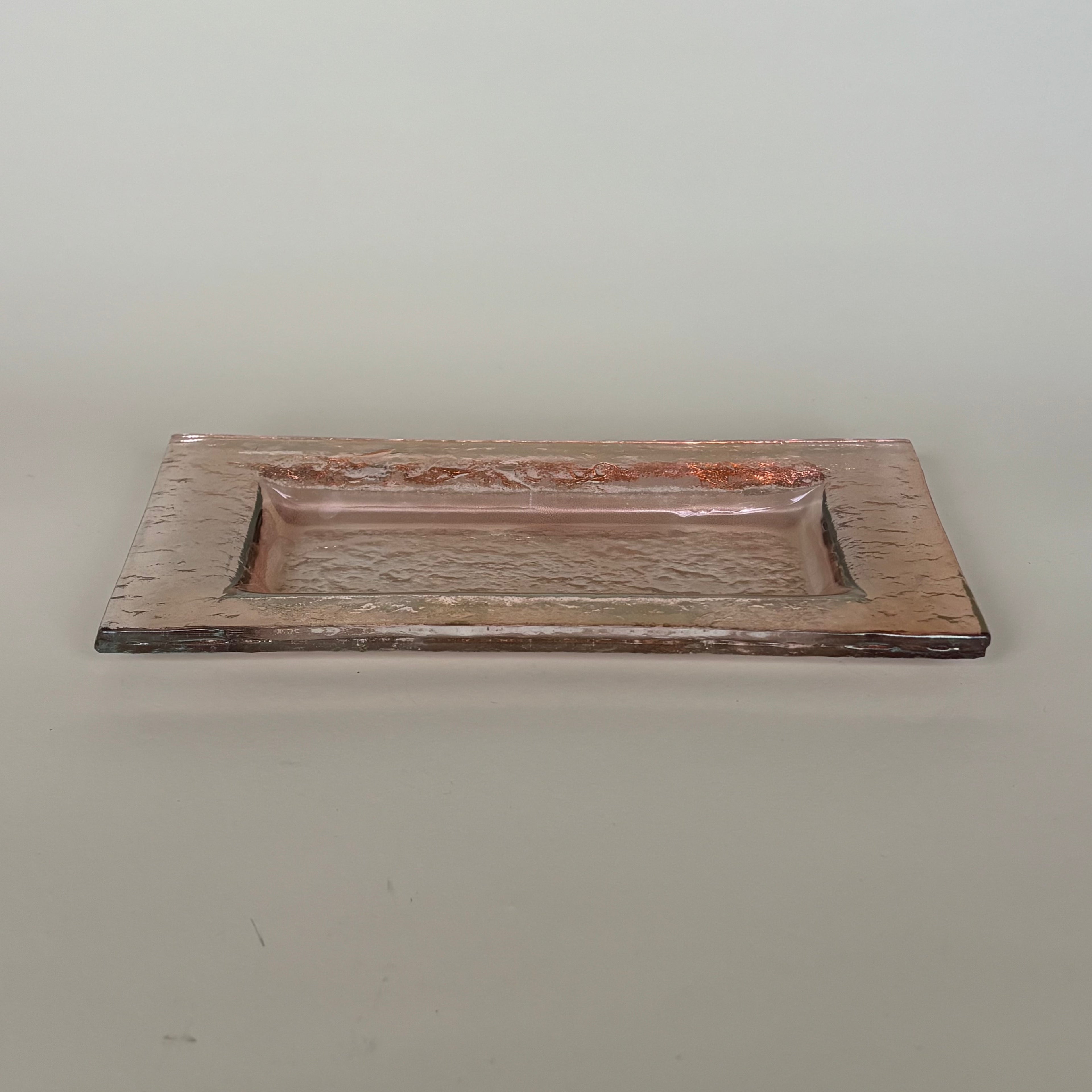 Mini Plat En Verre Rose