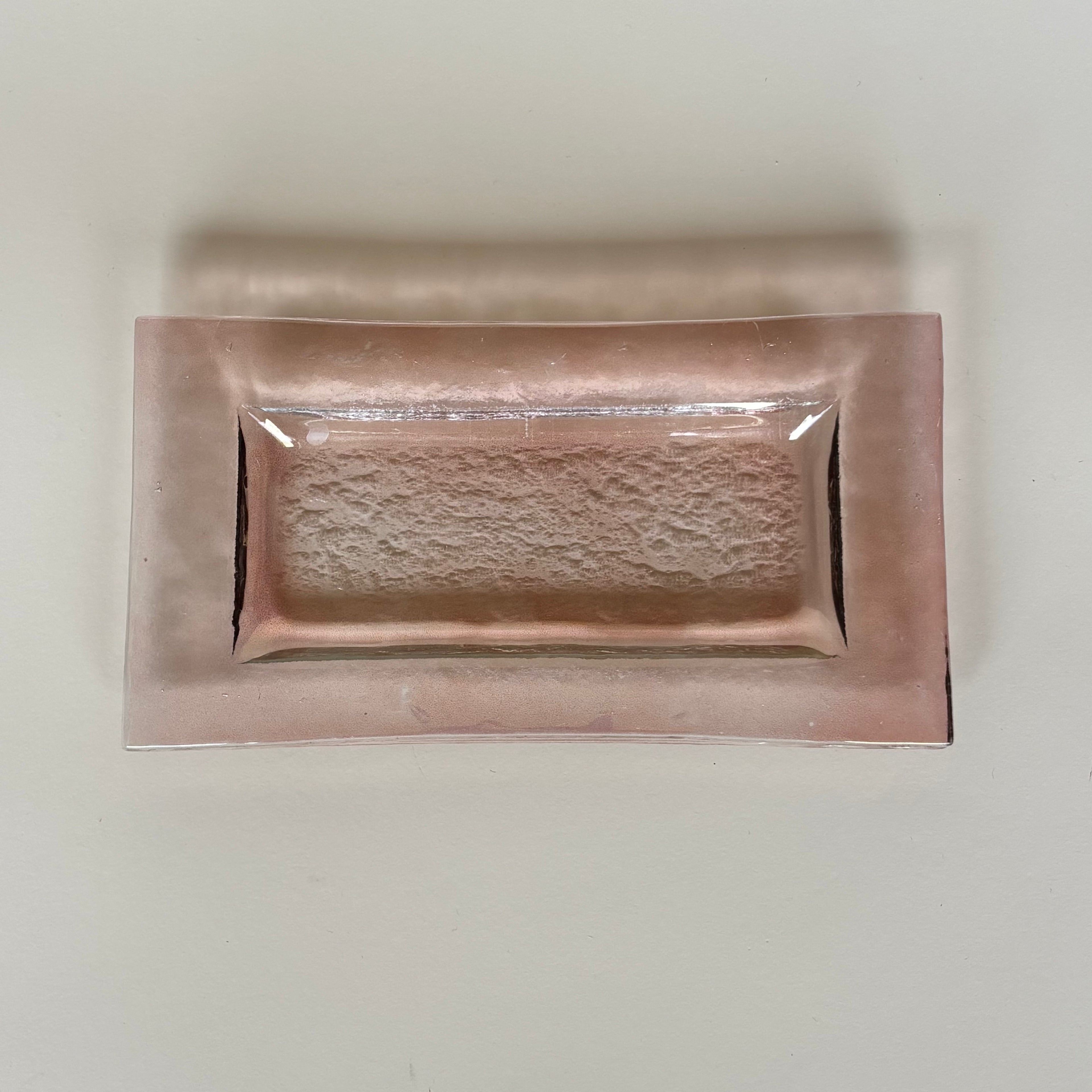 Mini Plat En Verre Rose