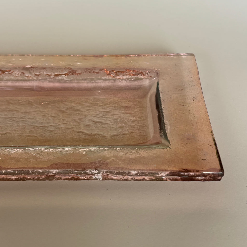 Mini Plat En Verre Rose
