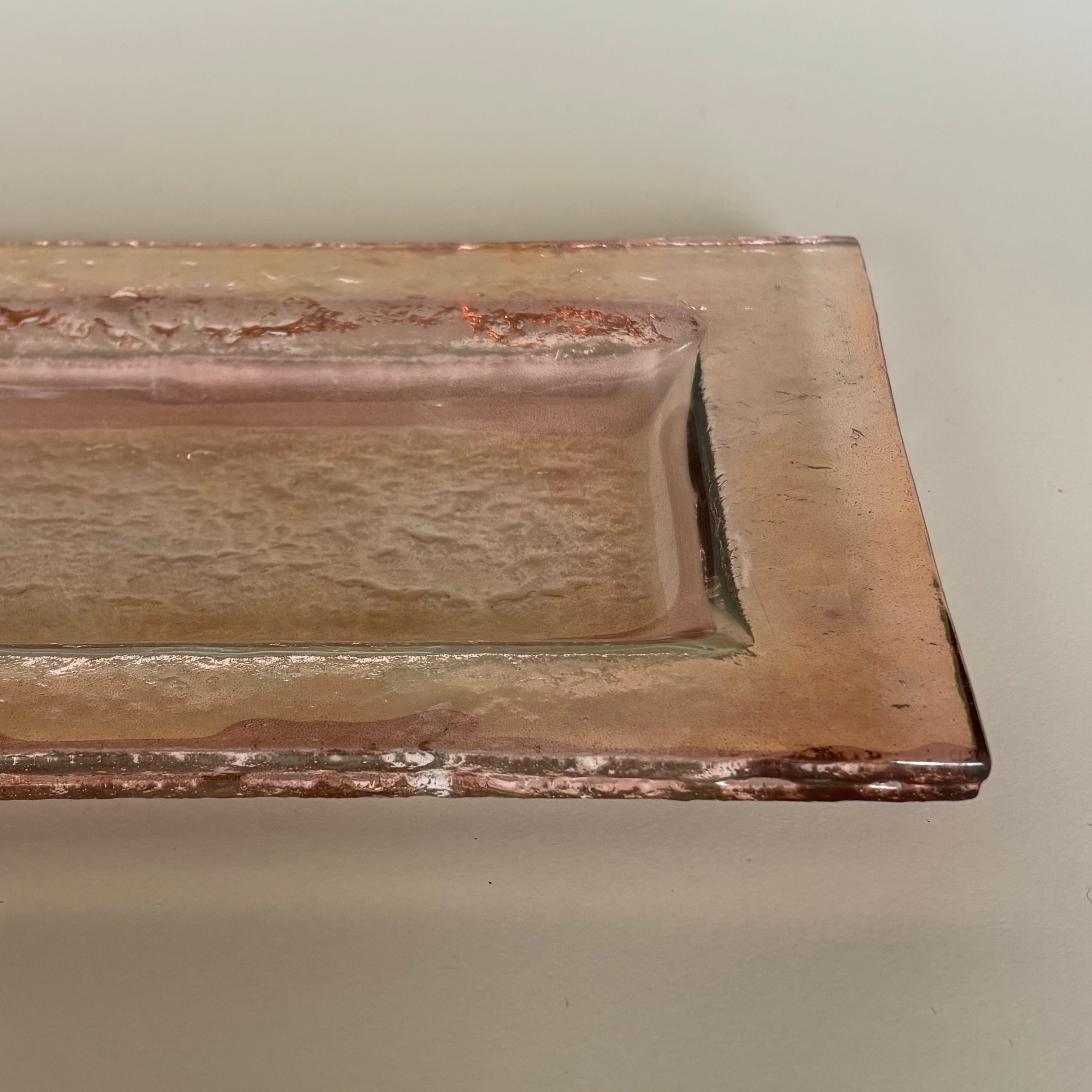 Mini Plat En Verre Rose