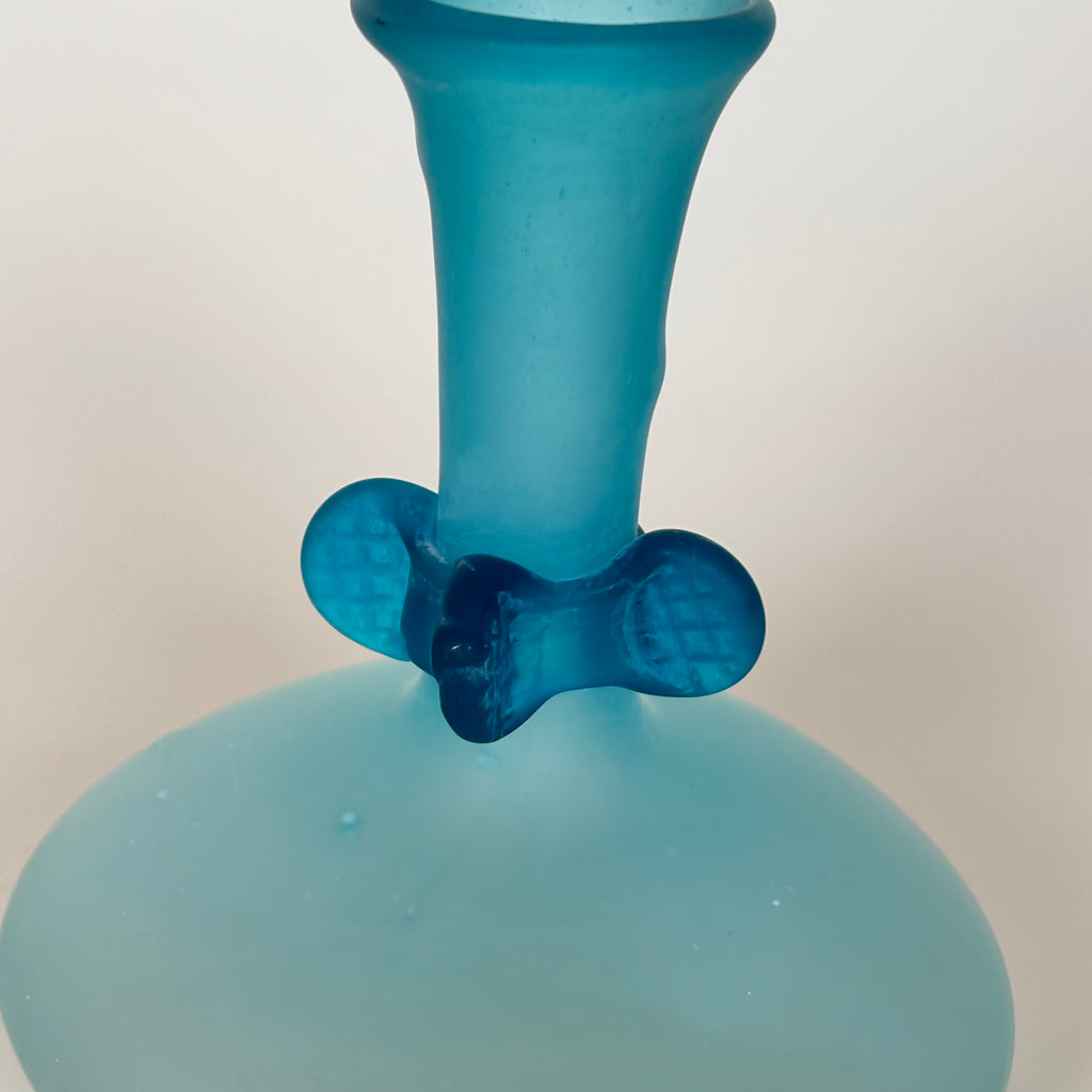 Jarrón De Pasta De Vidrio Azul