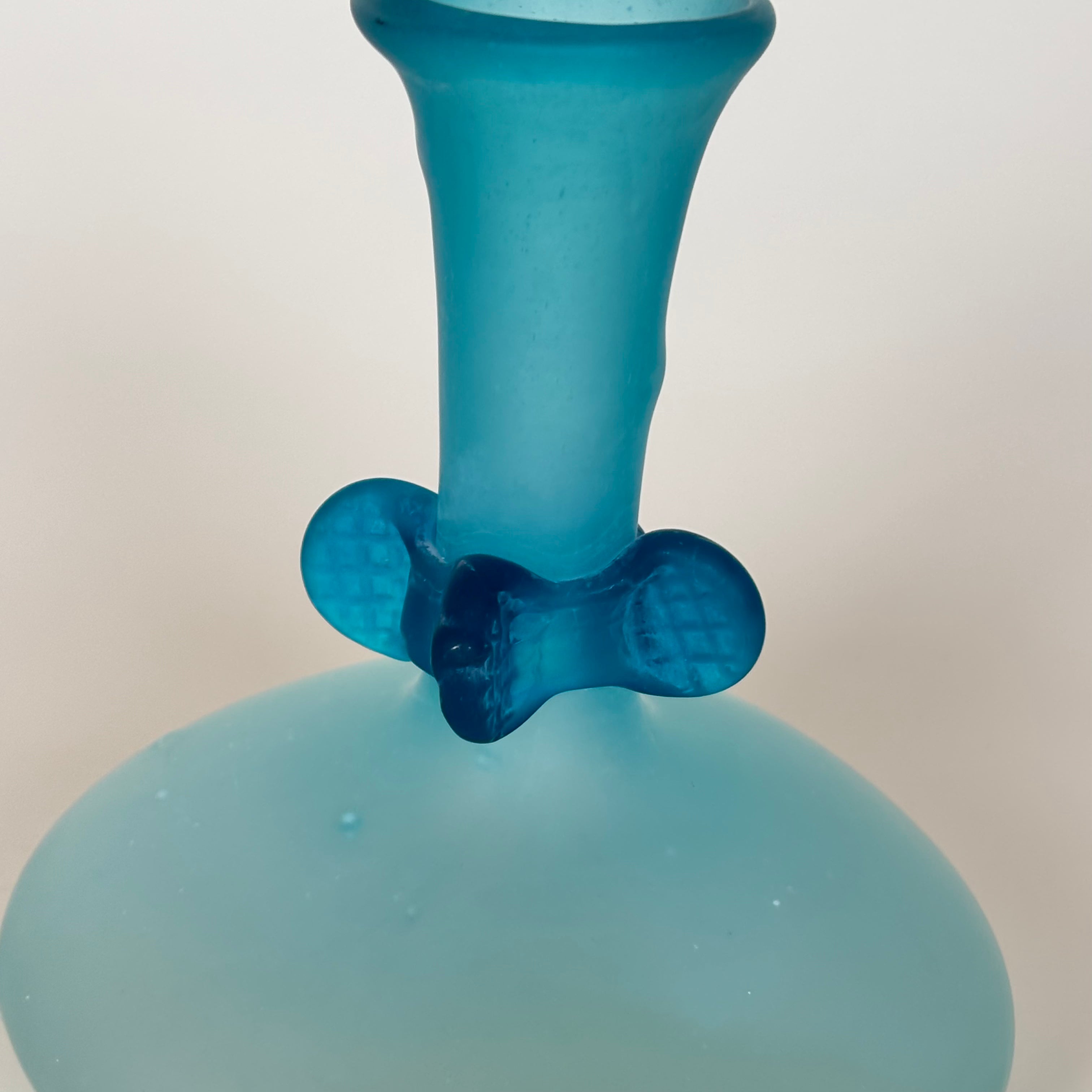 Jarrón De Pasta De Vidrio Azul