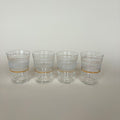 Lote De 4 Vasos Ribete Dorado