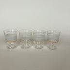 Lote De 4 Vasos Ribete Dorado