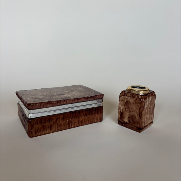 Stone Box With Lighter Holder