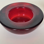 Bougeoirs En Verre Rouge