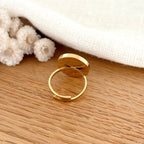 “Ophéa” Steel Tiger Eye Ring