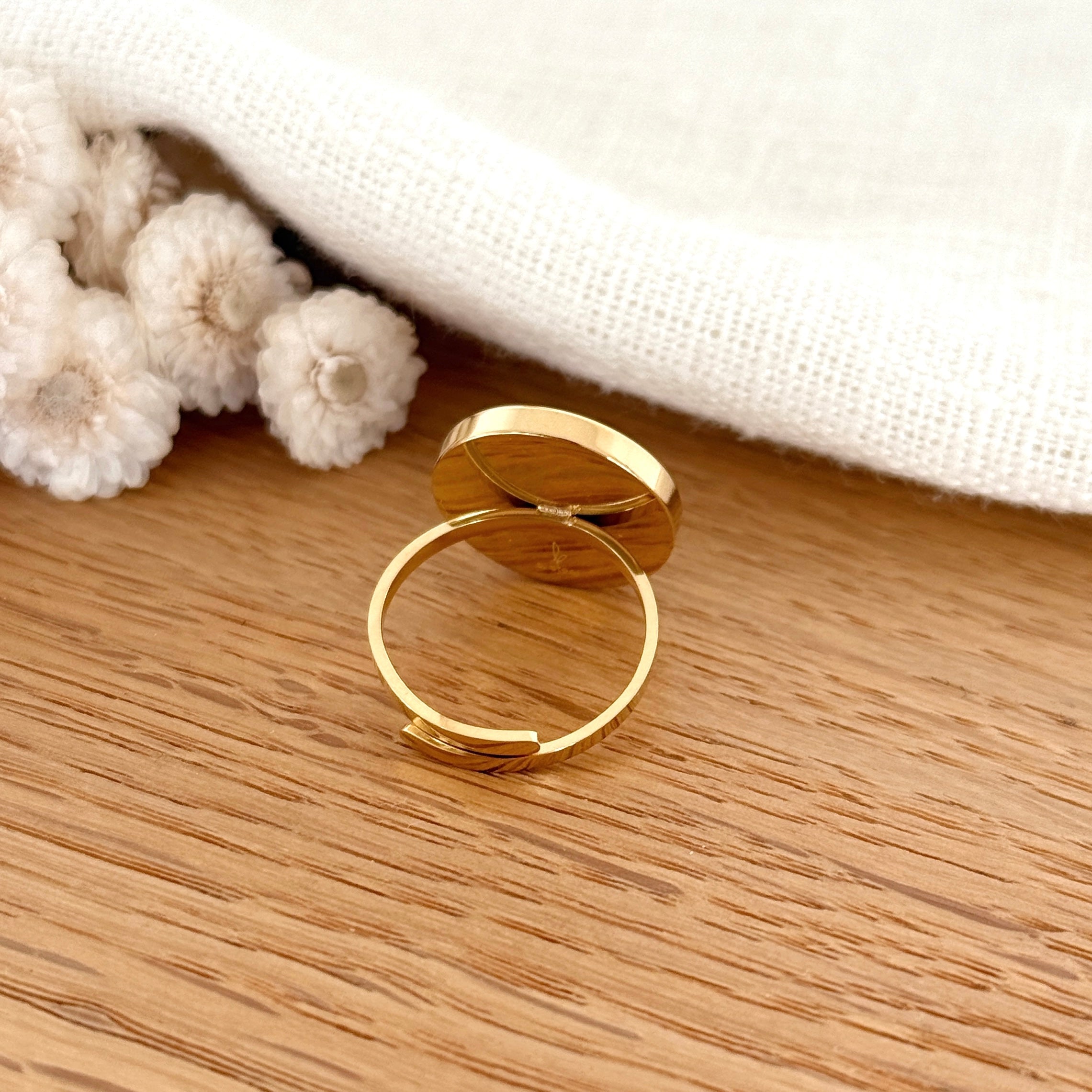 “Ophéa” Steel Tiger Eye Ring
