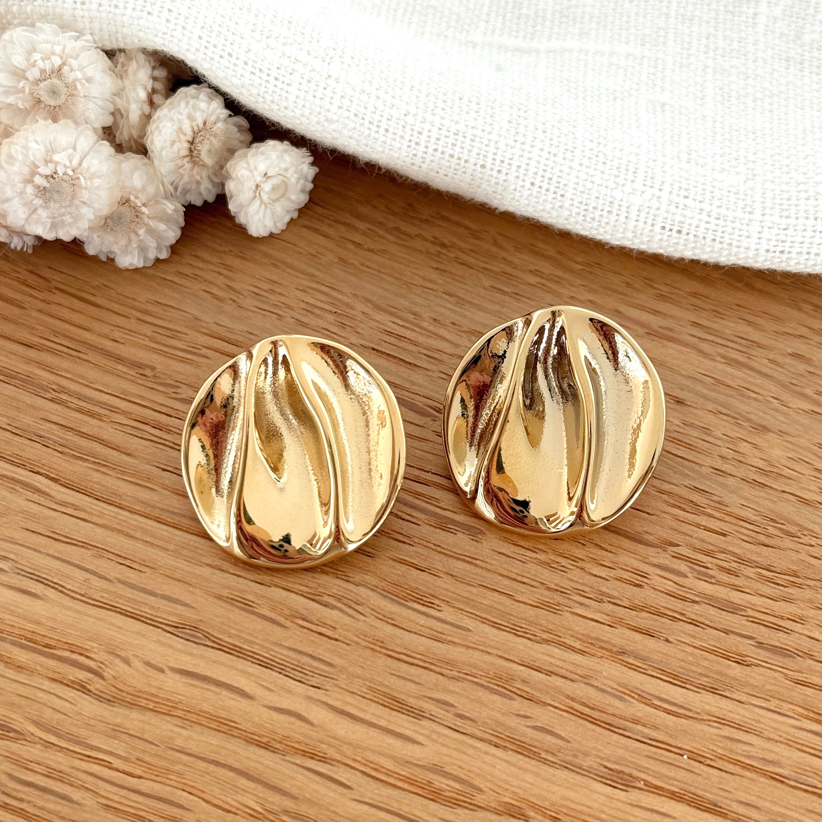 Boucles D'Oreilles "Oréa" Acier