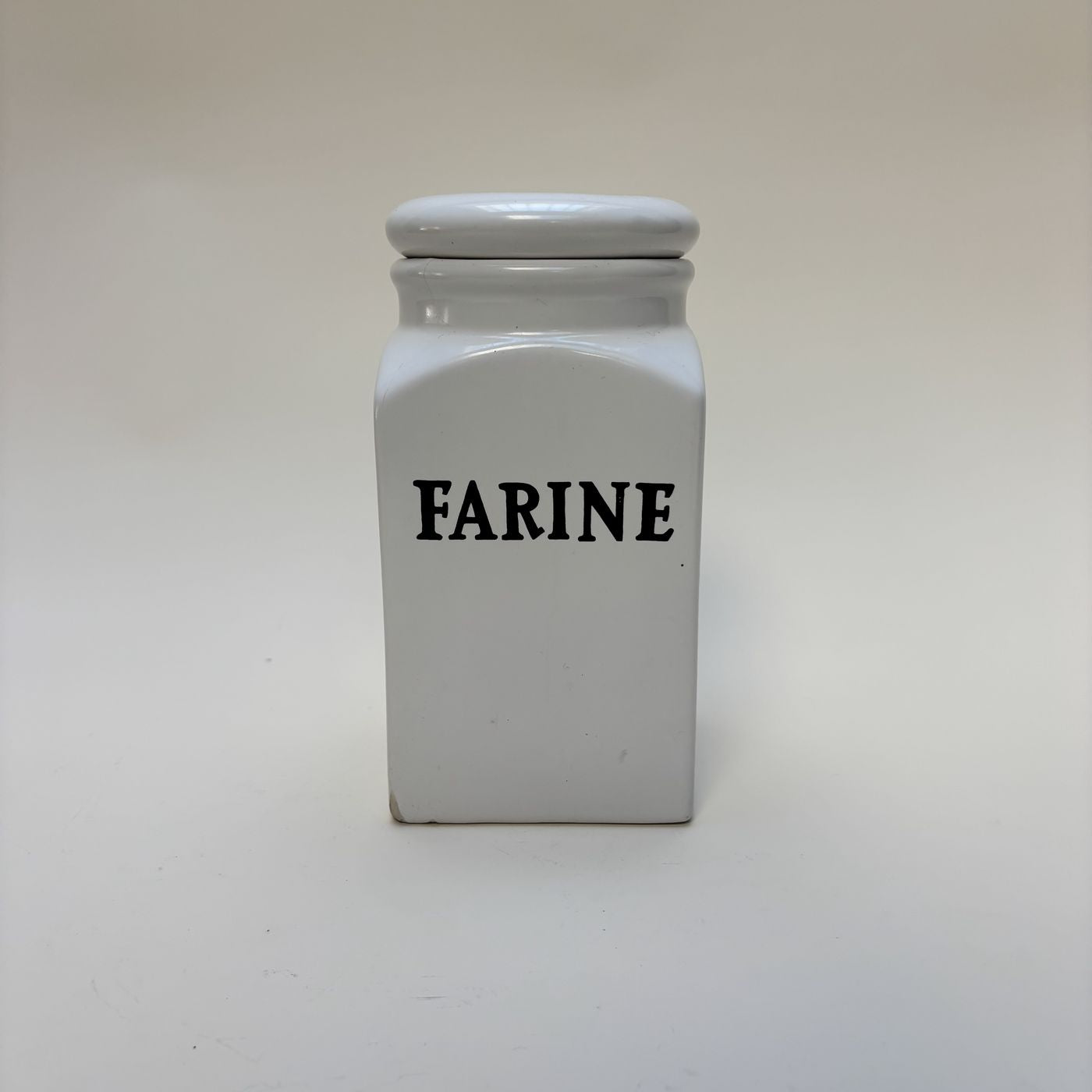 Pot À Farine En Céramique Blanche