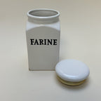 Pot À Farine En Céramique Blanche