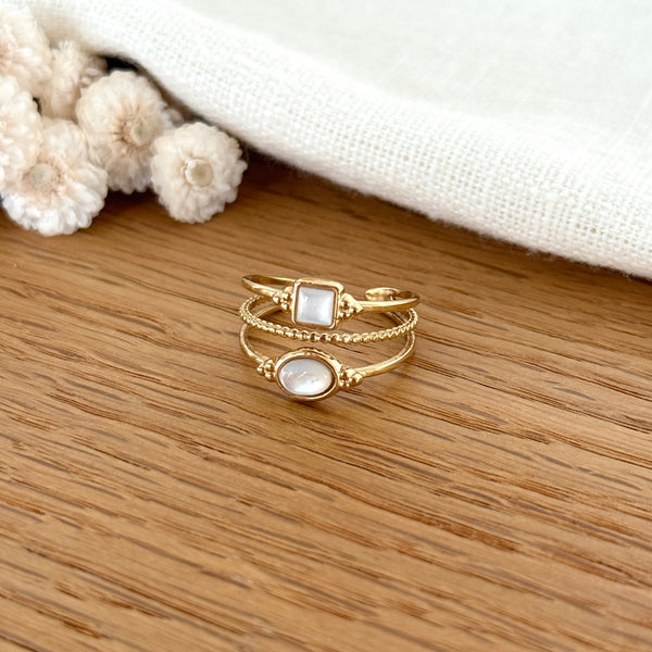 Anillo Acero Nácar “Amara”