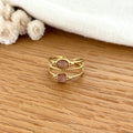 Bague "Amara" Quartz Fraise Acier