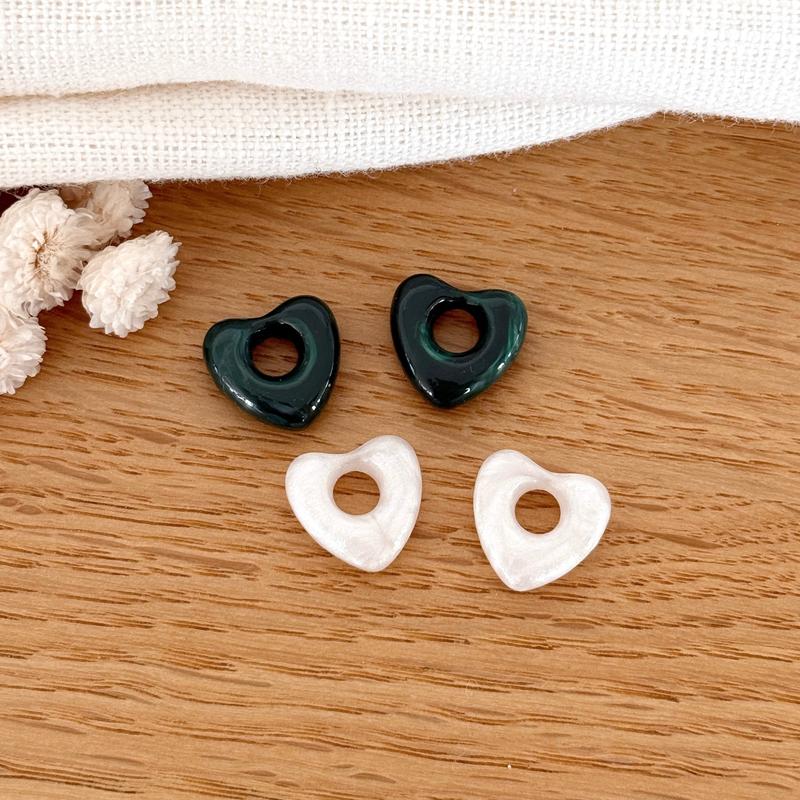 Coeur "Lovo" acétate-Boucles d'oreilles-instants-plaisirs-Nude-Instants Plaisirs | Bijoux