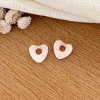 Coeur "Lovo" acétate-Boucles d'oreilles-instants-plaisirs-Rose pâle-Instants Plaisirs | Bijoux