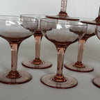 Ensemble De 12 Verres À Pied Rose