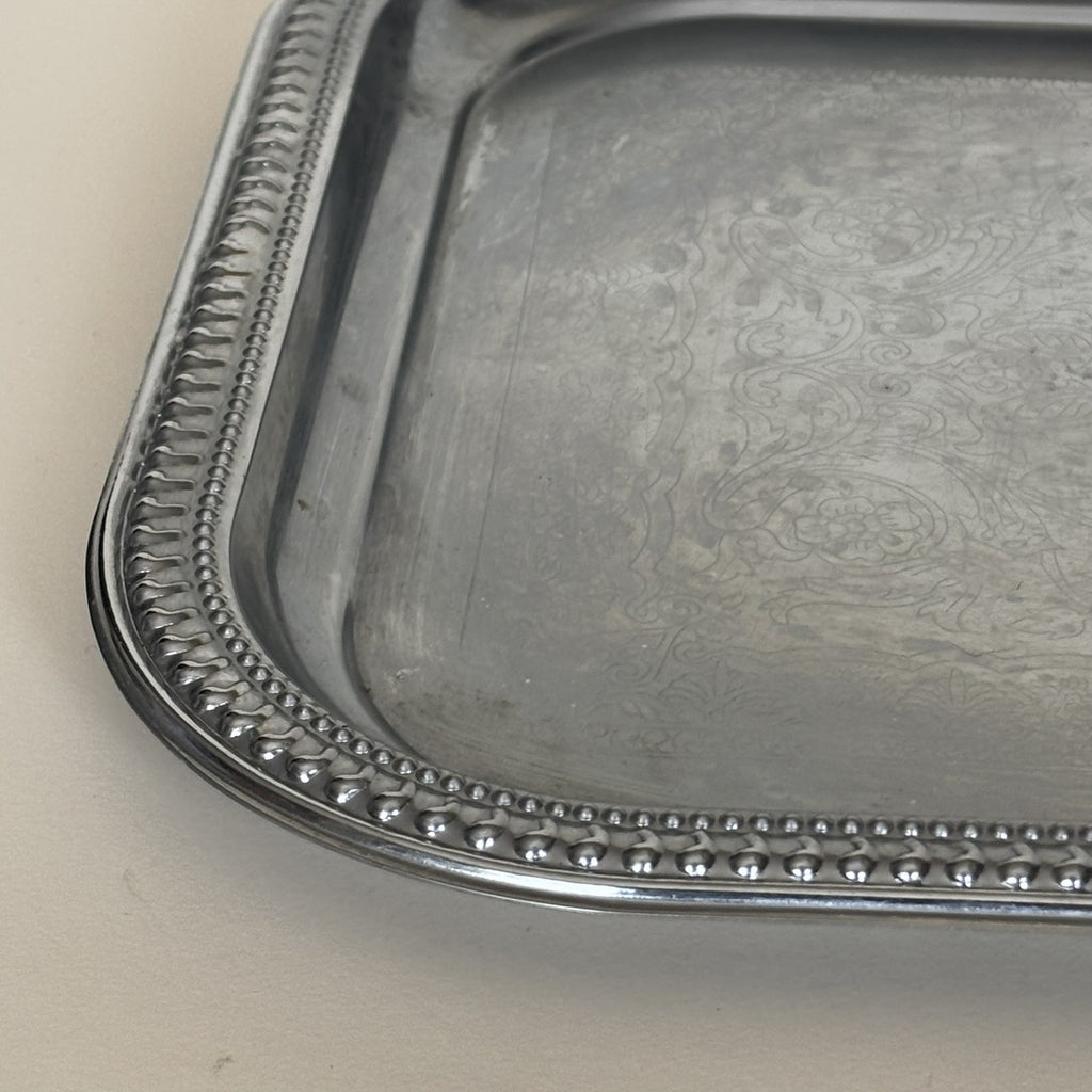 Bandeja De Metal Plateado