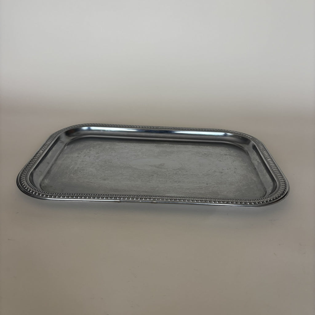 Bandeja De Metal Plateado