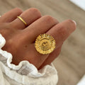 Steel “Sunflower” ring