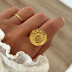 Steel “Sunflower” ring