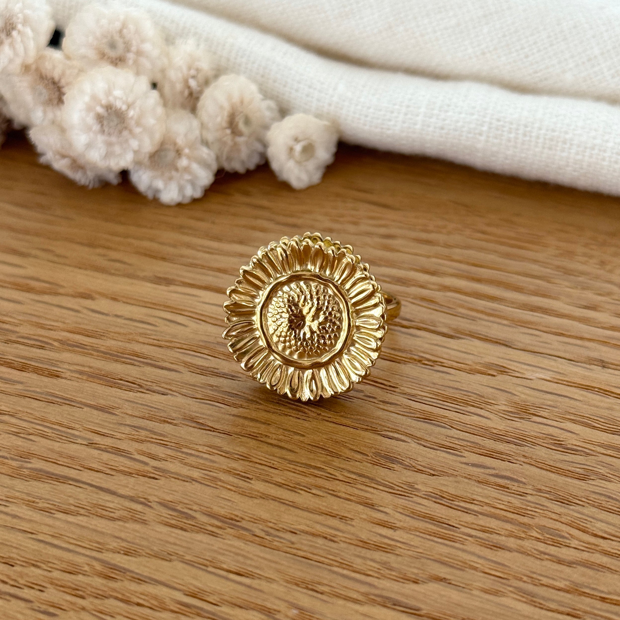 Steel “Sunflower” ring